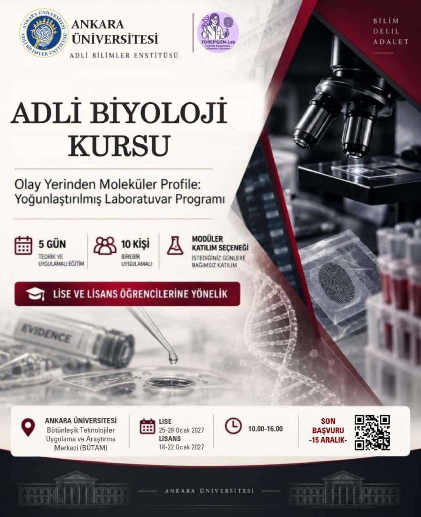 Adli Biyoloji Kursu afişi, sayfa 1